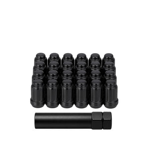 12mmx1.50 Lock Style Lug 20/Pk Lock Style Lug Nuts Blk