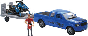 Replica 1:18 Trk/Trailer/Sled Truck Blue/Polaris Blue