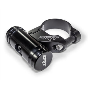 Universal billet aluminum dual helmet hose dock mount for UTVs with secure black anodized finish and dual pumper hose support