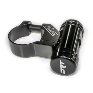 Universal billet aluminum dual helmet hose dock mount for UTVs with secure black anodized finish and dual pumper hose support