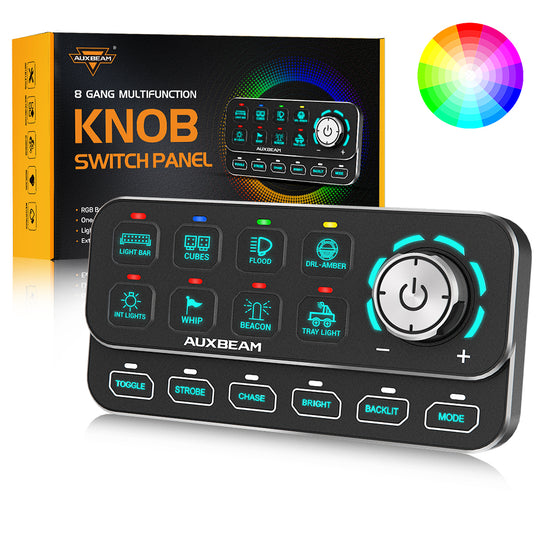 Auxbeam KS-80 RGB Switch Panel 120A - Dunes 2 Dezert SXS