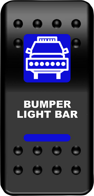 MOOSE OFFROAD Rocker Switch - Bumper Light Bar - Blue BLB-PWR