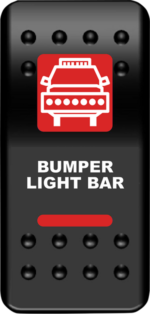MOOSE OFFROAD Rocker Switch - Bumper Light Bar - Red BLB-PWR-R
