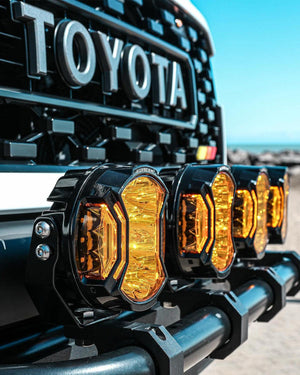 V-ULTRA Series | 5 Inch 172W LED Side Shooter Amber Pod Lights with Amber DRL - Dunes 2 Dezert SXS