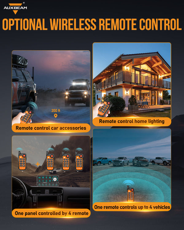Auxbeam KS-80 RGB Switch Panel 120A - Dunes 2 Dezert SXS