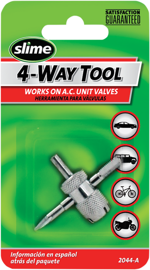 SLIME Tire Valve Tool - 4-Way 2044-A