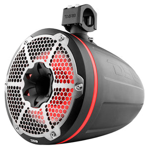 DS18 Marine And Powersports Towers w/ Built In 10in 1in Driver 300 Watts RMS RGB LED Lights Black