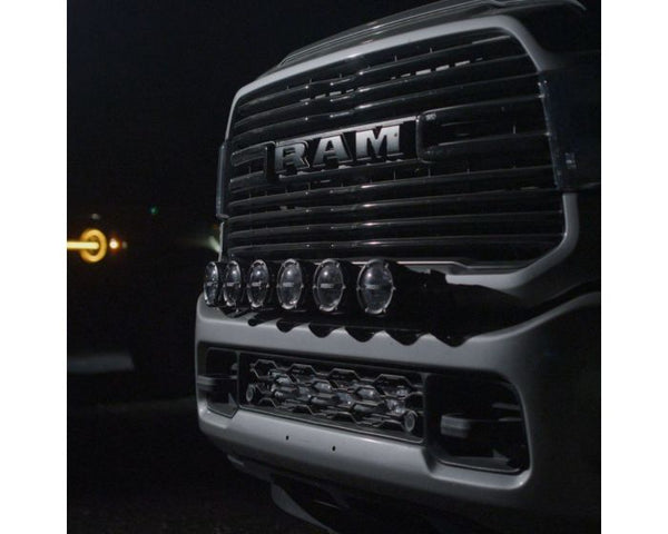 Rigid 360 Connect 30-inch RGBW LED light bar features six pods with spot and drive beams, adjustable curve, and vibrant backlight