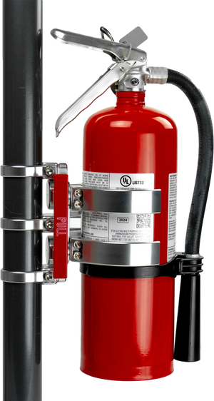 Quick Release Fire Mount For 5lb Amerex  Silver