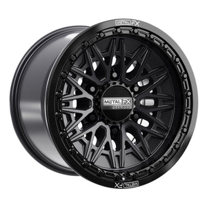 Alpha 6R Beadlock | Satin Black w/ Gloss Black Ring - Dunes 2 Dezert SXS