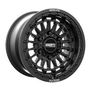 Metal FX Delta 6R Beadlock Satin Black UTV wheel, main product photo