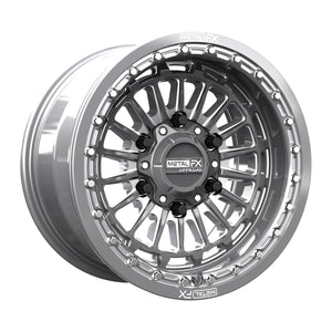 Metal FX Delta 6R Beadlock Gunmetal Contrast Cut UTV wheel, main product photo