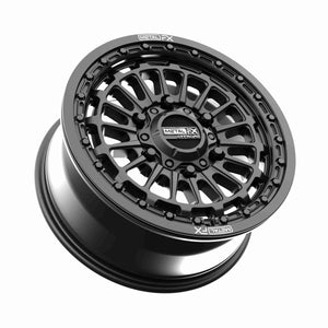 Metal FX Delta 6R Beadlock Satin Black UTV wheel, beadlock ring detail