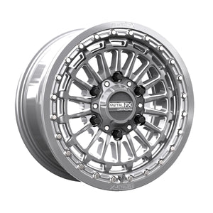 Metal FX Delta 6R Beadlock Gunmetal Contrast Cut UTV wheel, face detail