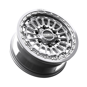 Metal FX Delta 6R Beadlock Gunmetal Contrast Cut UTV wheel, beadlock ring detail