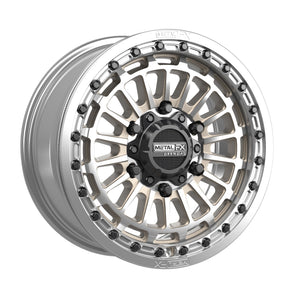 Metal FX Delta 6R Beadlock Raw UTV wheel, face detail