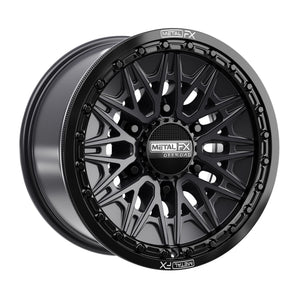 Alpha 6R Beadlock | Satin Black w/ Gloss Black Ring - Dunes 2 Dezert SXS