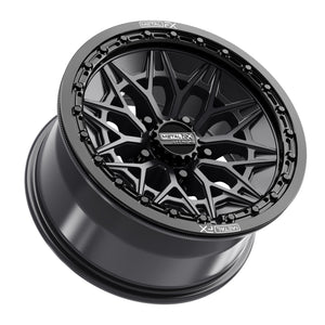 Alpha R Beadlock | Satin Black w/ Gloss Black Ring - Dunes 2 Dezert SXS