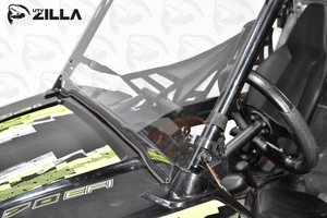 Full polycarbonate windshield for Polaris RZR 170 with rubber seal and tool-less straps