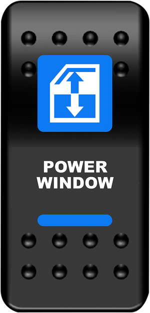 MOOSE OFFROAD Rocker Switch - Power Window - Blue WIN-PWR