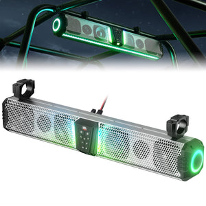 KEMIMOTO Midnight S80 32" Aluminum 6-Speaker RGB Soundbar Silver - Dunes 2 Dezert SXS