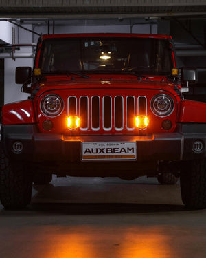 V-ULTRA Series | 5 Inch 172W LED Side Shooter Amber Pod Lights with Amber DRL - Dunes 2 Dezert SXS