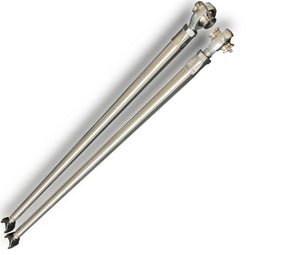 LM UTV Polaris RZR Pro R Rear Toe Rods kit, complete set in machine finish