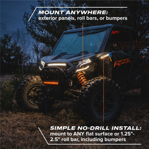 RAVEK Amber Apex Running Lights for Polaris RZR Turbo R - Dunes 2 Dezert SXS
