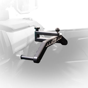 DRT Motorsports billet Pro Series grab handle V2.0 for Polaris RZR, shown with both GPS mounts fitted