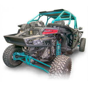 Heavy-duty jack holder kit for Polaris RZR Pro R Desert Runner Tire Carrier by DRT Motorsports, powder-coated steel mount system