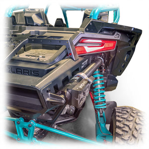 Heavy-duty jack holder kit for Polaris RZR Pro R Desert Runner Tire Carrier by DRT Motorsports, powder-coated steel mount system