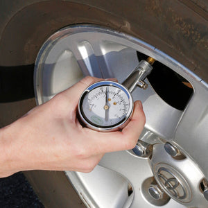 Chrome Dial Tire Gauge 5-60 psi – Slime Tire Pressure Tool - Dunes 2 Dezert SXS