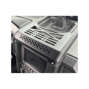 Polaris Xpedition center dash panel by AJK Offroad, black plastic body panel with mounting holes for vehicle interior upgrade