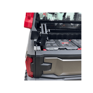 AJK Offroad Polaris Xpedition chainsaw mount for vehicle storage, securely holds chainsaw in off-road vehicles.
