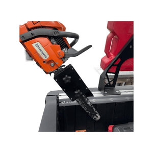 AJK Offroad Polaris Xpedition Chainsaw Mount for secure storage of chainsaw on off-road vehicles.
