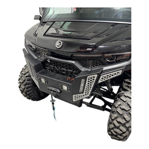 CF Moto UForce U10 heavy-duty front bumper by AJK Offroad, featuring reinforced steel construction and mounting points.