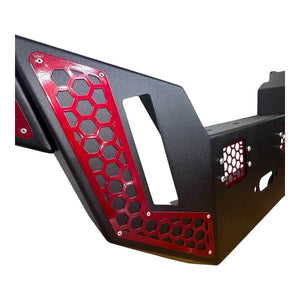Heavy-duty CF Moto UForce U10 front bumper by AJK Offroad, showcasing durable steel construction and rugged design for off-road protection.