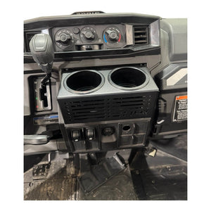 AJK Offroad Kawasaki Ridge dash mount showing 1/4 inch RAM-mount holes and slots