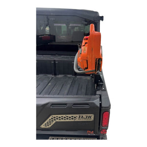 AJK Offroad Can-Am Defender HD11 chainsaw mount showing driver and passenger fit