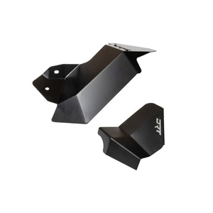 DRT Ranger XD 1500 two-piece A/C line protection kit with bright anodized contrast plates