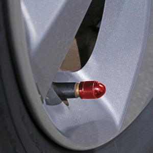 Red Anodized Aluminum Tire Valve Caps – 4 Pack - Dunes 2 Dezert SXS