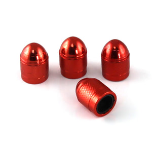 Red Anodized Aluminum Tire Valve Caps – 4 Pack - Dunes 2 Dezert SXS
