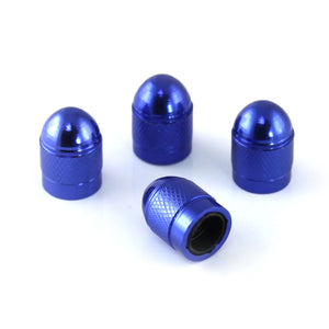 Blue Anodized Tire Valve Caps – 4 Pack - Dunes 2 Dezert SXS