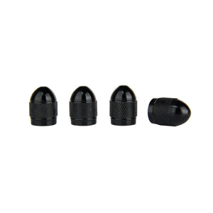 Black Anodized Aluminum Tire Valve Caps – 4 Pack - Dunes 2 Dezert SXS