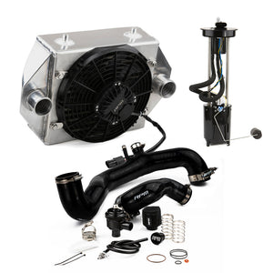 RPM 120HP to 170+HP upgrade kit for 2017–2019 Can-Am X3. Includes intercooler, fuel pump, silicone charge tubes, and BOV support.