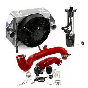 RPM 120HP to 170+HP upgrade kit for 2017–2019 Can-Am X3. Includes intercooler, fuel pump, silicone charge tubes, and BOV support.