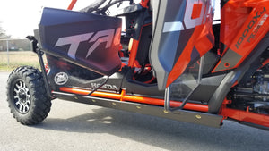 TrailArmor skid plates installed on a 2020-2025 Honda Talon 4-seat ATV, providing undercarriage protection during off-road riding.