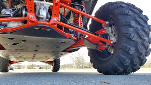 Trail Armor skid plates for Honda Talon 4-seat (2020–2025), durable protective armor, shown installed on the vehicle's undercarriage.