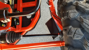 Trail Armor skid plates for Honda Talon 4-seat model, durable protective armor for off-road riding, shown in black on the vehicle.