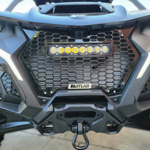 Can-Am Maverick R Grill w/ Baja Designs S8 Light Bar - Dunes 2 Dezert SXS